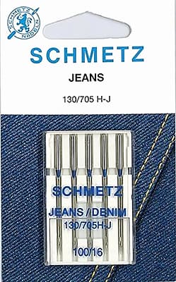 Иглы для джинсы №100 Schmetz 130/705H-J 5 шт