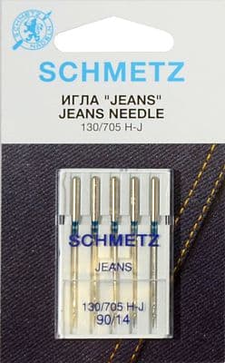 Иглы для джинсы №90 Schmetz 130/705H-J 5 шт