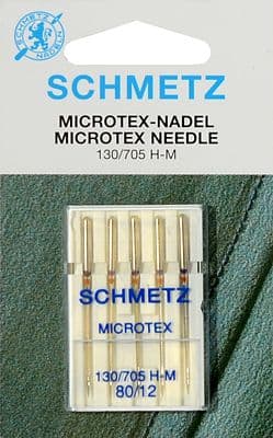 Иглы для микротекстиля №80 Schmetz 130/705H-M 5 шт