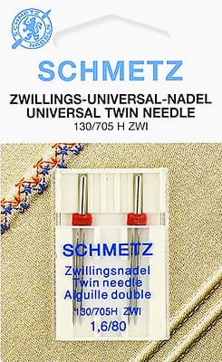 Двойные иглы №1,6/80 Schmetz 130/705H ZWI 2 шт