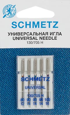 Иглы универсальные №80-100 Schmetz 130/705H 5 шт