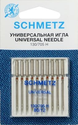 Иглы универсальные №80 Schmetz 130/705H 10 шт