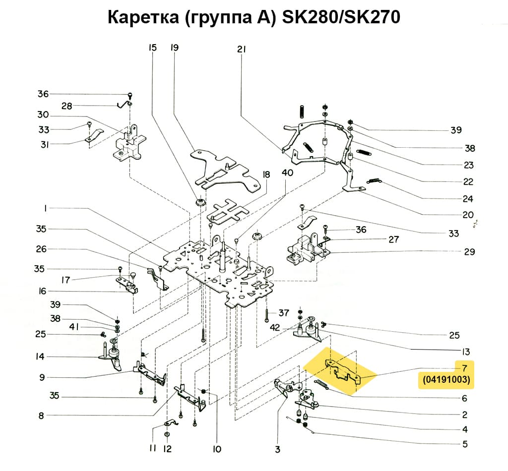 Центральный клин SK270/280/830/840 - №1