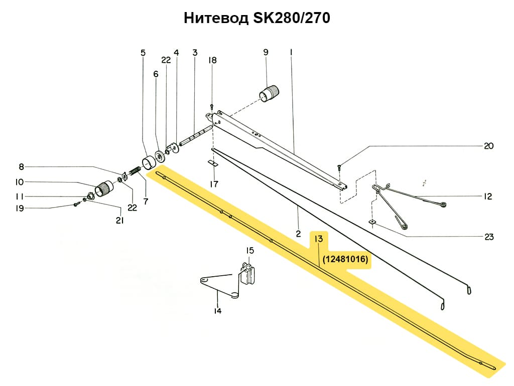 Стержень нитевода  SK155/270/280