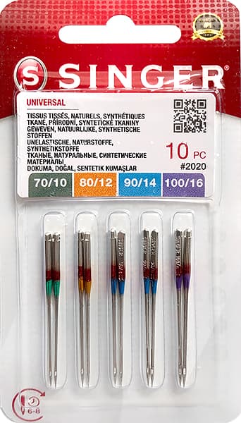 Иглы универсальные №70-100 Singer 2020 (823) 130/705H 10шт