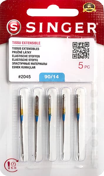 Иглы для эластичных материалов №90 Singer 2045 (844) 130/705H-S 5шт