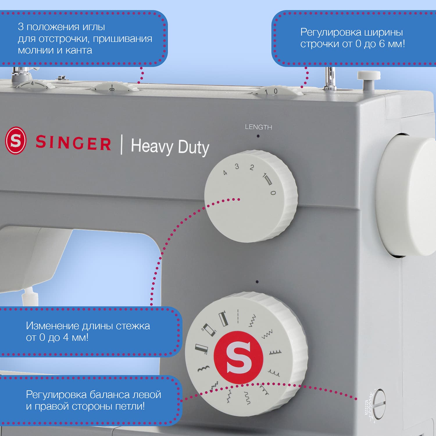 Электромеханическая швейная машина Singer Heavy Duty 4411 - №3