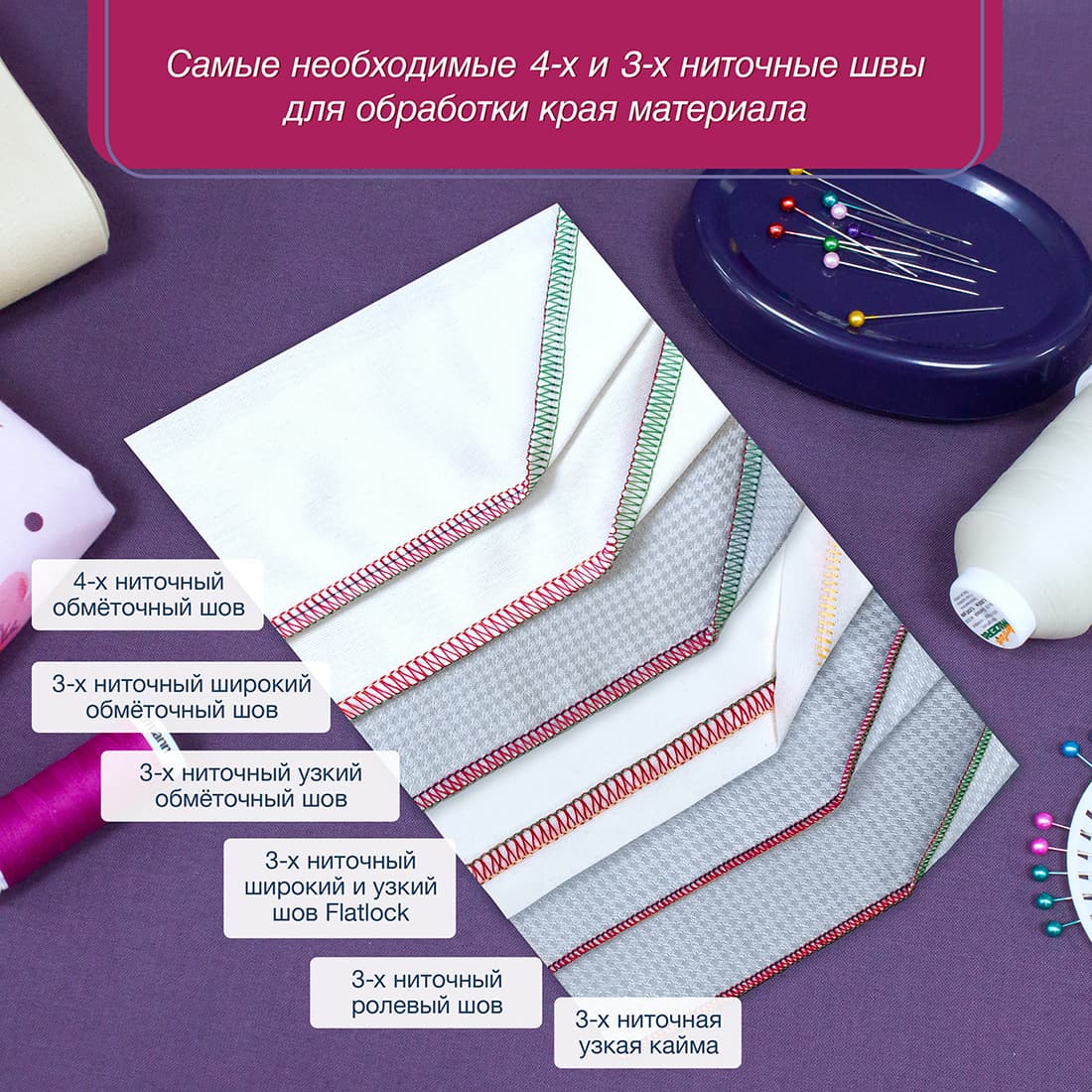4-х (3-x) - ниточный оверлок Singer T80D - №8