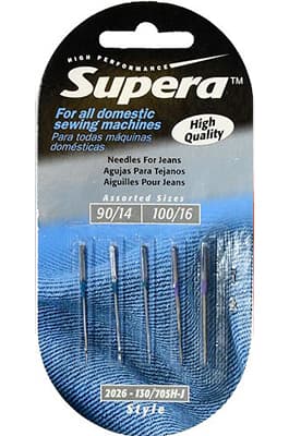 Иглы для джинсы №90-100 Supera 130/705H-J (2026) 5 шт
