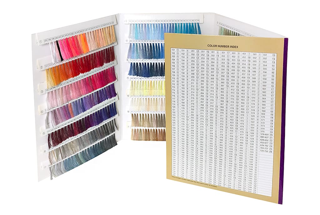 Книжка-раскладушка с образцами ниток Карта цветов ниток Dor Tak - №1