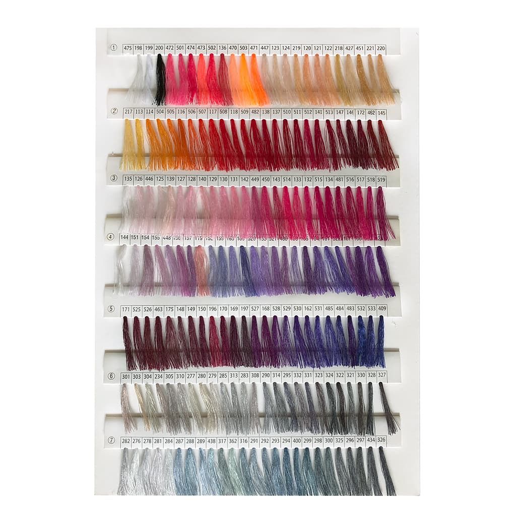 Книжка-раскладушка с образцами ниток Карта цветов ниток Dor Tak - №2