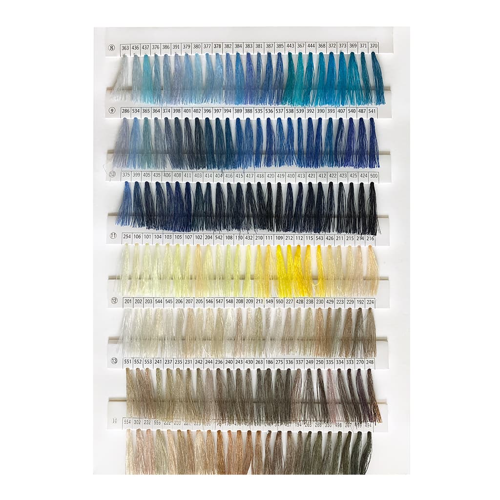 Книжка-раскладушка с образцами ниток Карта цветов ниток Dor Tak - №3