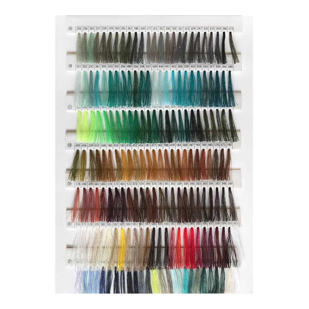 Книжка-раскладушка с образцами ниток Карта цветов ниток Dor Tak - №4