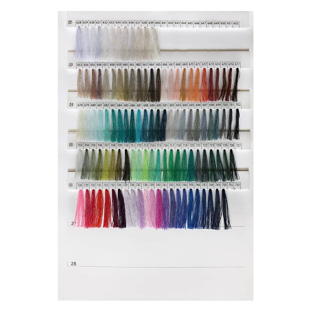 Книжка-раскладушка с образцами ниток Карта цветов ниток Dor Tak - №5