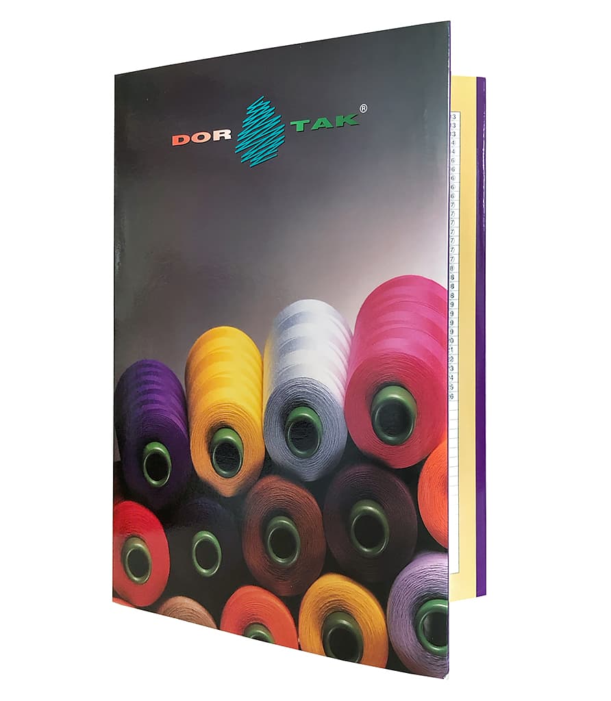 Книжка-раскладушка с образцами ниток Карта цветов ниток Dor Tak