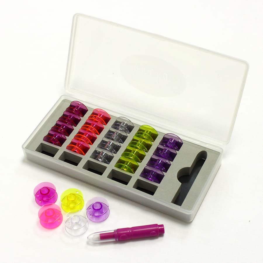 Коробка SewMate с нитевдевателем и шпульками, 25шт - №1