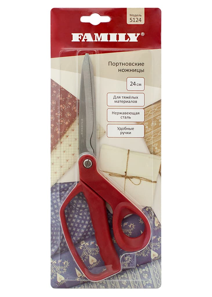 Ножницы Family портновские для тяжёлых материалов 24 см - №1