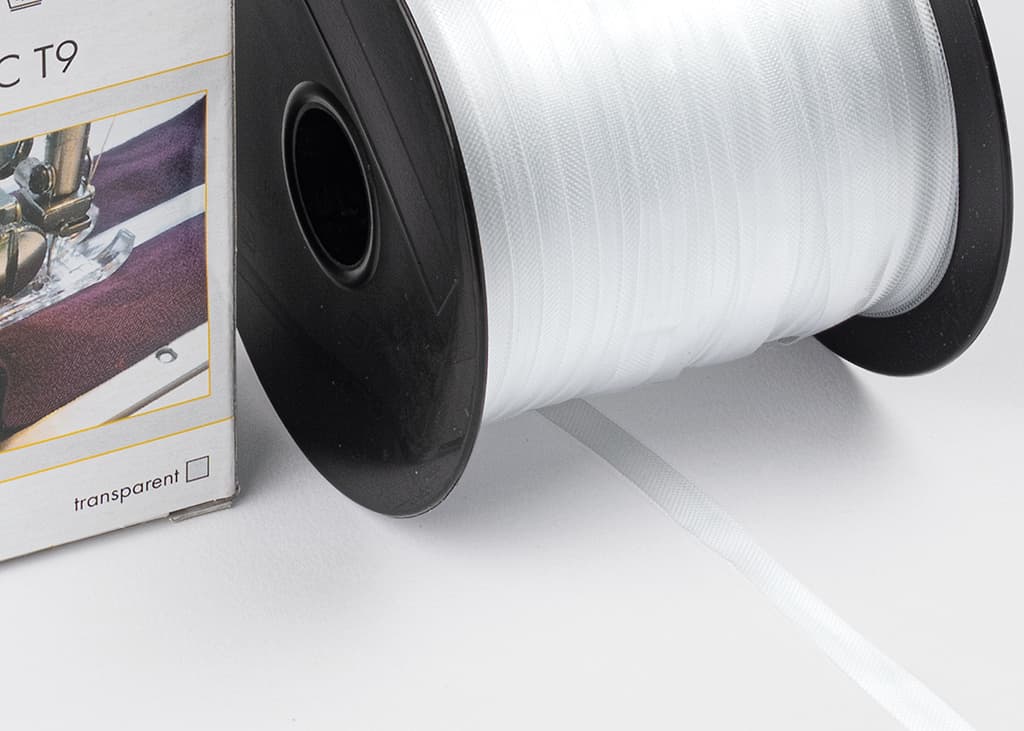 Лента нашивная для эластичных тканей Framilastic T9 Прозрачная нашивная эластичная лента 9мм - №1