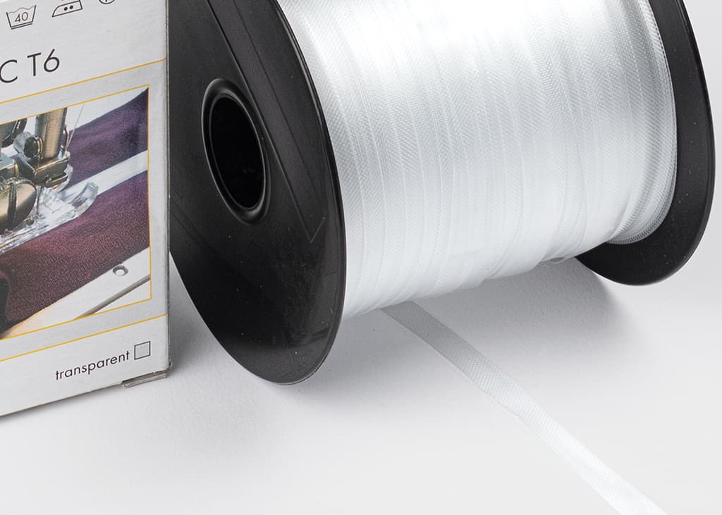 Лента нашивная для эластичных тканей Framilastic T6 Прозрачная нашивная эластичная лента 6мм - №1