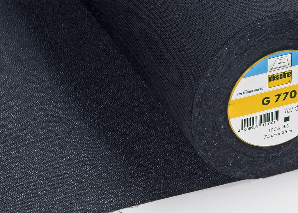 Мягкая, лёгкая, эластичная тканая прокладка Vlieseline G770 Флизелин мягкий и легкий, черный - №1