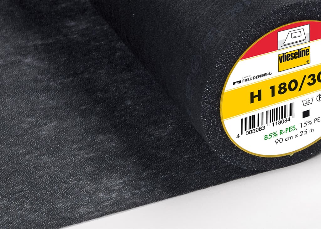 Легкая и мягкая клеевая прокладка Vlieseline H180 Флизелин очень легкий и мягкий, черный - №1