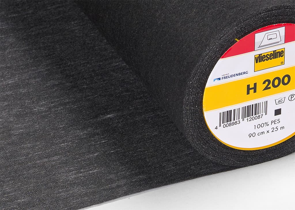 Легкая клеевая прокладка Vlieseline H200 Флизелин легкий, черный - №1