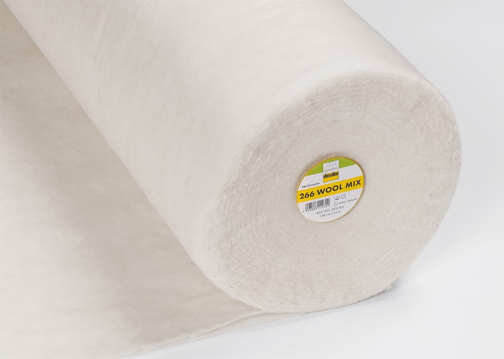 Объёмная нашивная прокладка из 80% шерсти и 20% полиэстера Vlieseline Wool Mix 266 Флизелин легкий объемный нашивной из шерсти и полиэстера