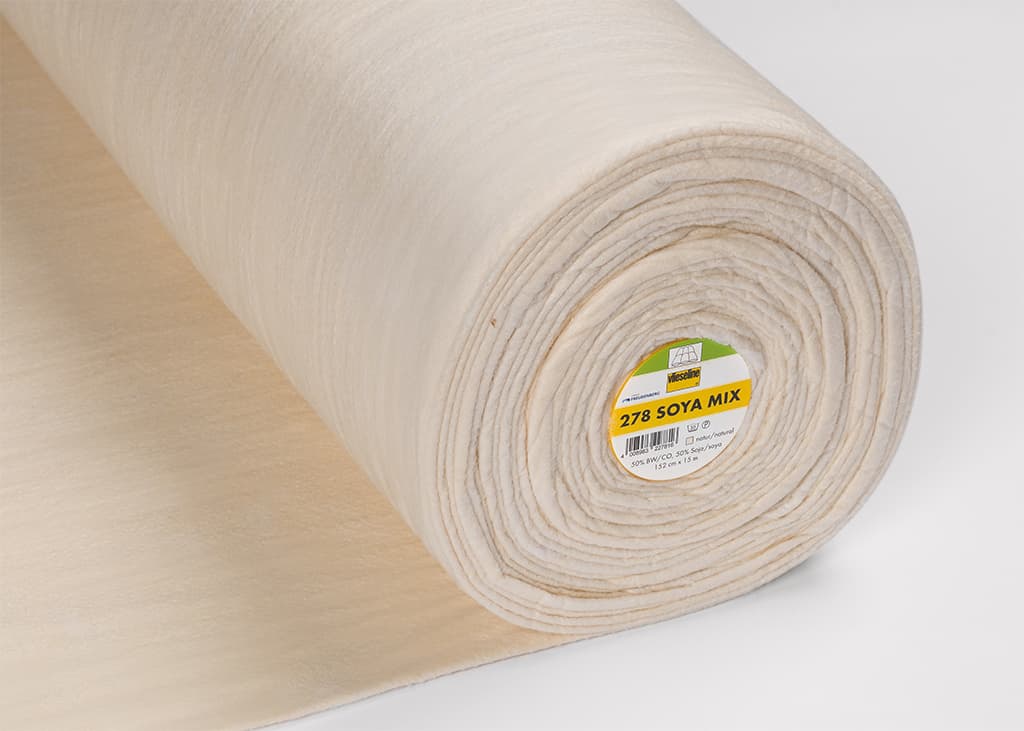 Легкая и мягкая объёмная нашивная прокладка из 50% сои и 50% хлопка Vlieseline Soya-Mix 278 Флизелин легкий объемный нашивной из сои и хлопка