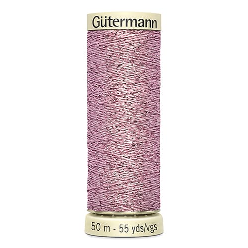 Gütermann Metallic Effect №90 50м цвет 624, розовый