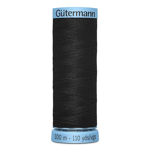 Нитки Gütermann Silk №100 100м Цвет 000 (черные)