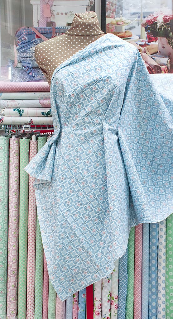 Ткань Gütermann Summer Loft (голубой круглый орнамент на белом) - №2