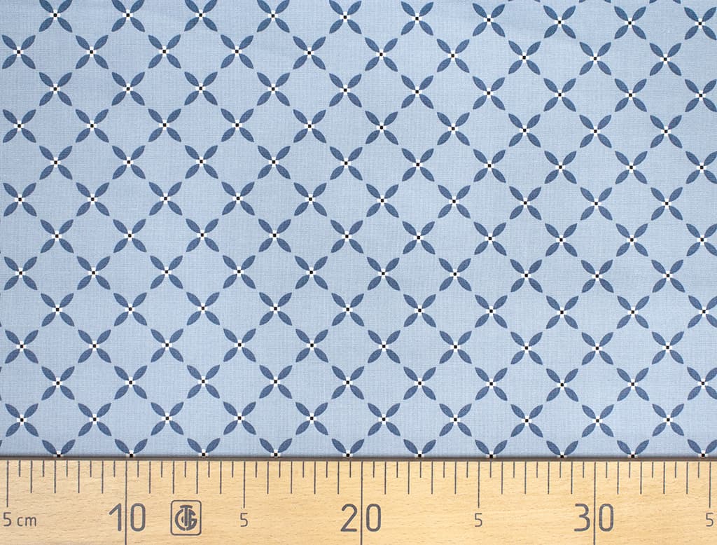 Ткань Gütermann Good Vibes (решетчатый узор на голубом)