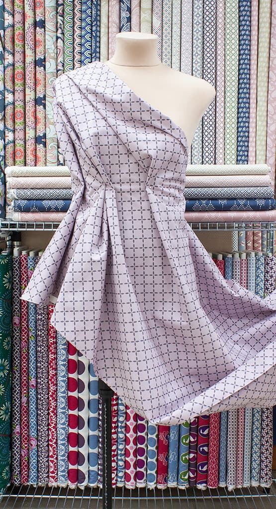 Ткань Gütermann Good Vibes (решетчатый узор на светло-розовом) - №2