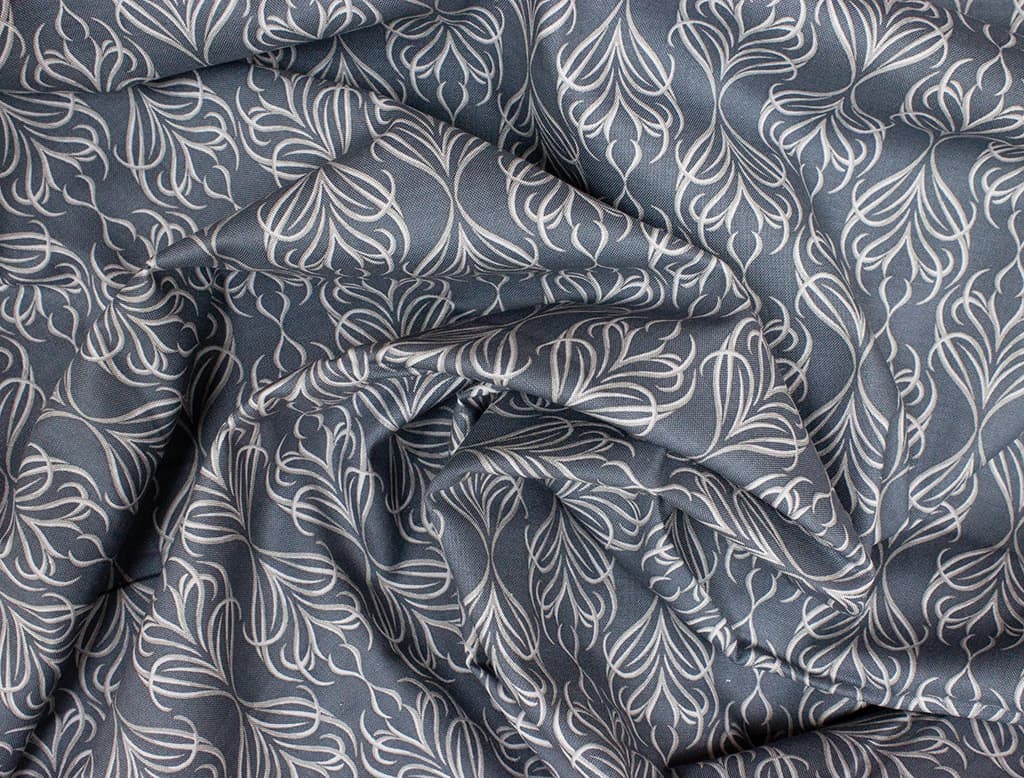 Ткань Gütermann Good Vibes (вензеля на сером) - №1