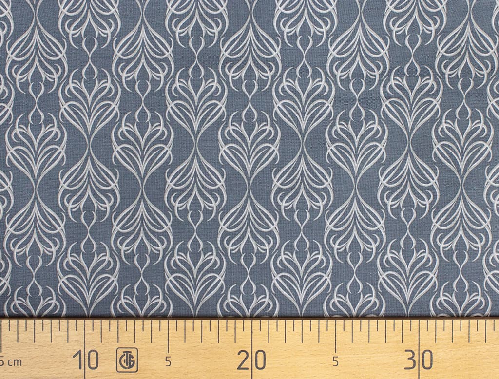 Ткань Gütermann Good Vibes (вензеля на сером)