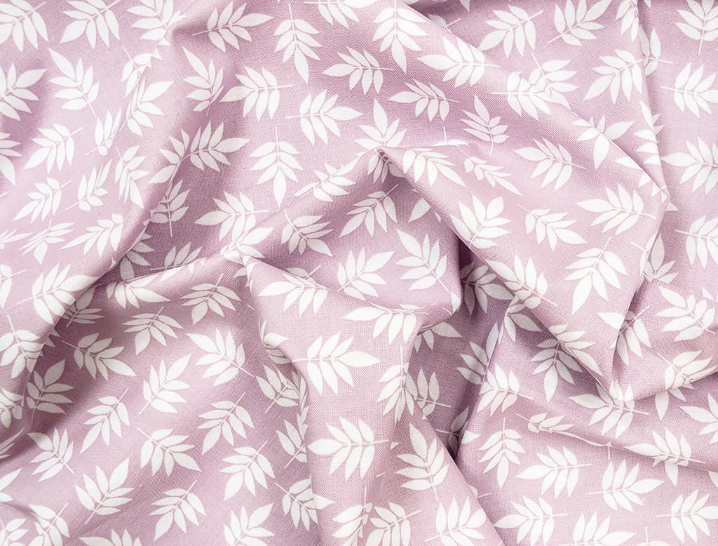 Ткань Gütermann Notting Hill (розовый с белыми листочками) - №1