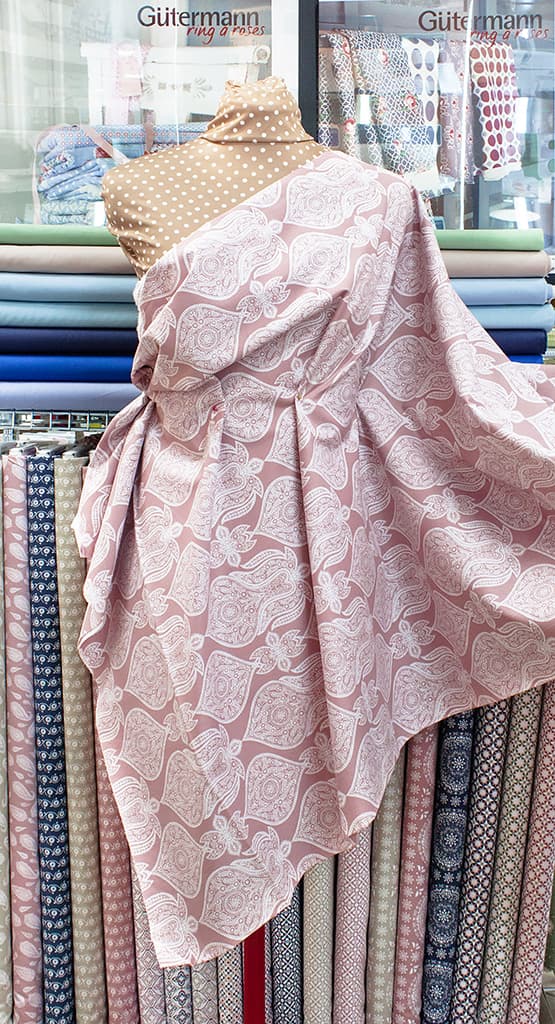 Ткань Gütermann Marrakesch (дымчато-розовый/белый восточный орнамент) - №2