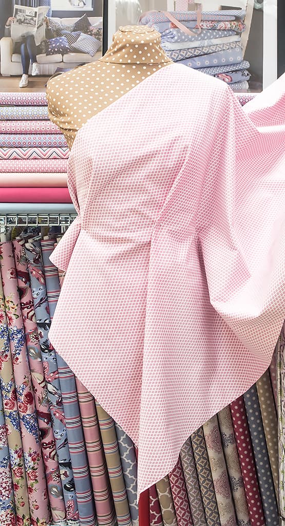 Ткань Gütermann Portofino (розовый в белую сетку) - №2