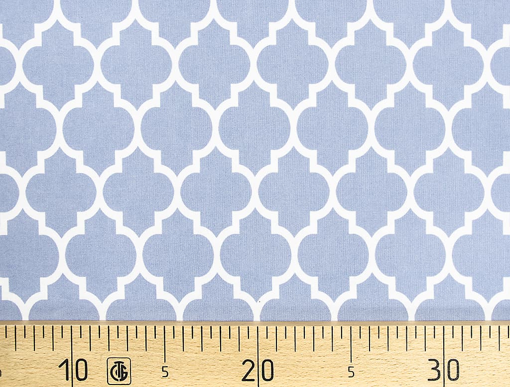 Ткань Gütermann Portofino (голубой/крупный белый узор)