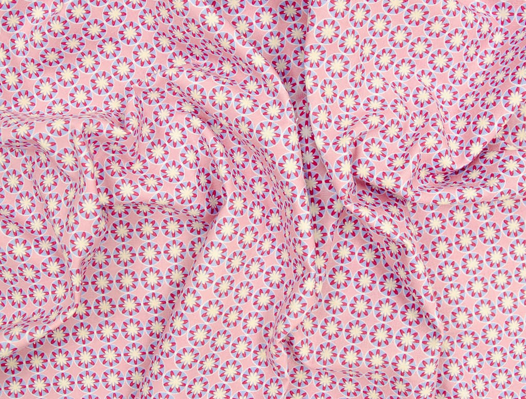 Ткань Gütermann Portofino (розовый/мелкий цветочек на голубом) - №1