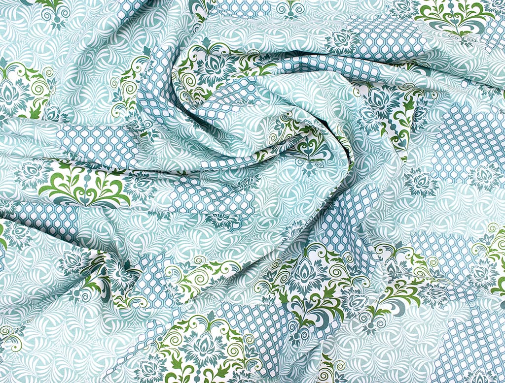 Ткань Gütermann Unique (фейерверк/мятный) - №1