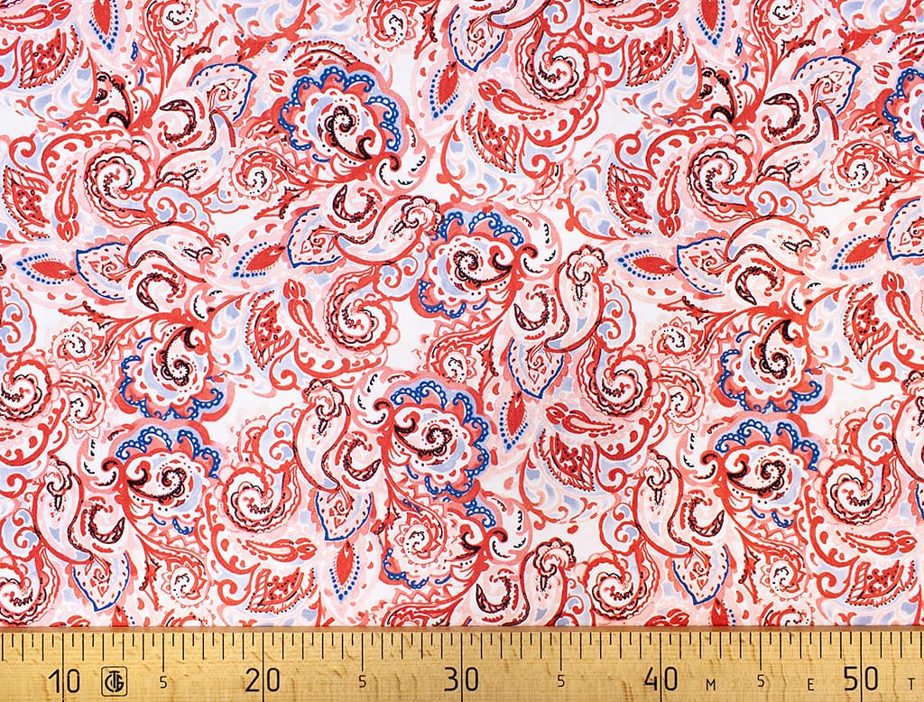 Ткань Gütermann Unique (морская пена в красном)