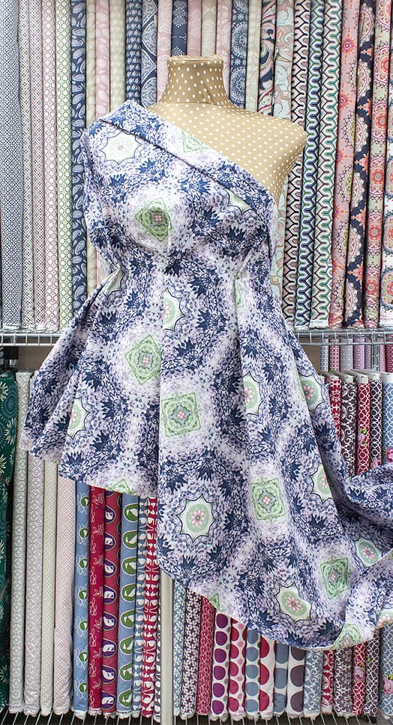 Ткань Gütermann Light Breeze (крупный сине-фиолетовый калейдоскоп) - №2