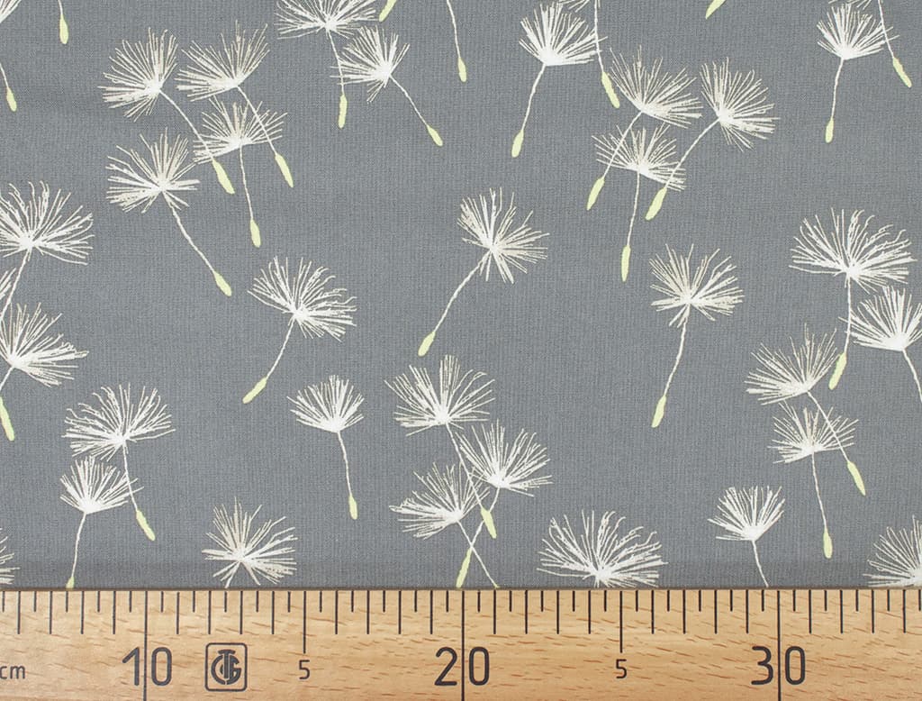 Ткань Gütermann Natural Beauty (одуванчики на сером)
