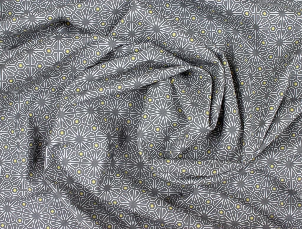 Ткань Gütermann Natural Beauty (геометрический узор на сером) - №1
