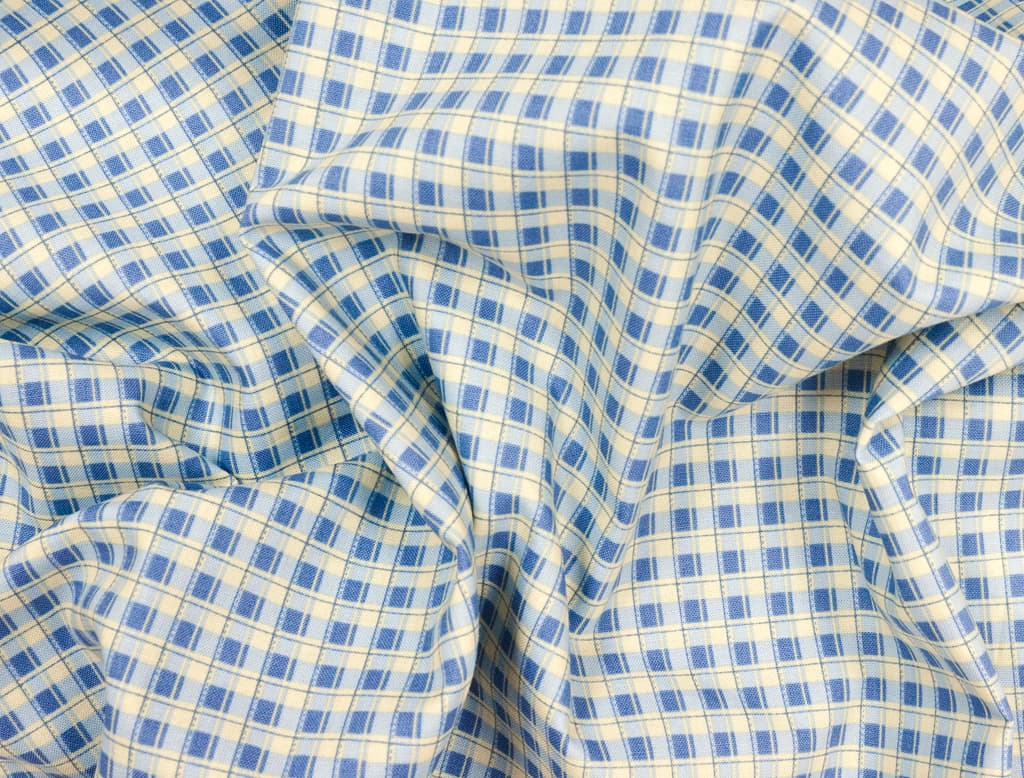 Ткань Gütermann Lizzy's Garden (голубой в клетку) - №1