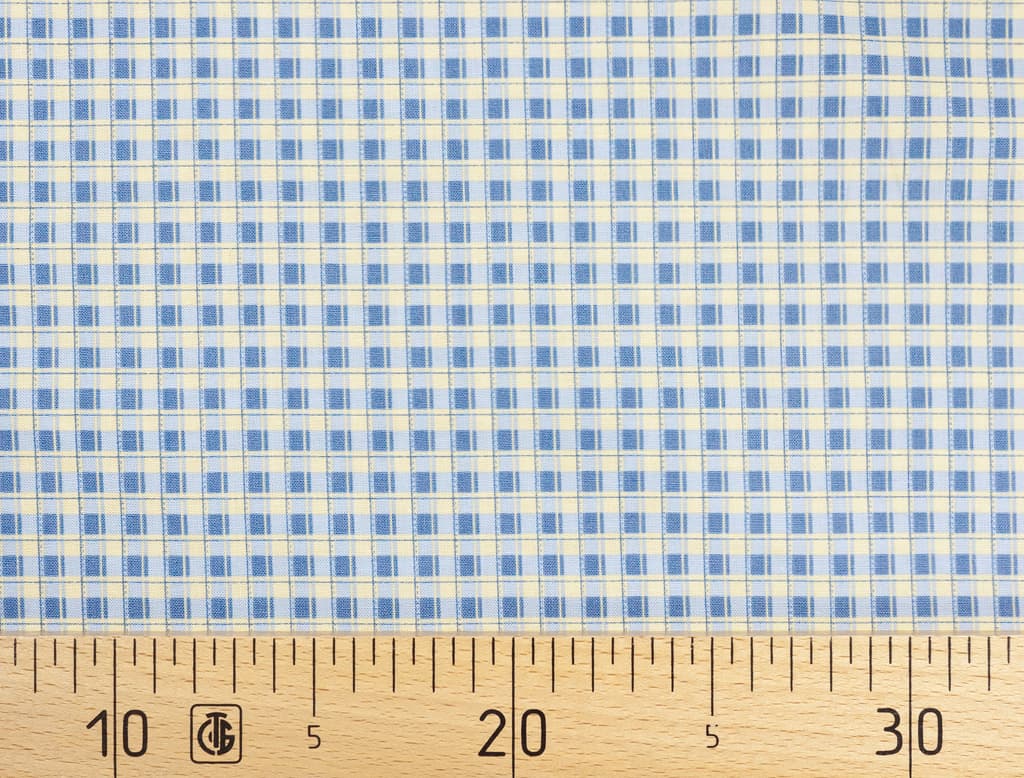 Ткань Gütermann Lizzy's Garden (голубой в клетку)