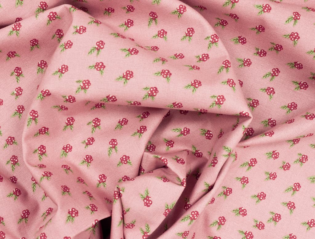 Ткань Gütermann Lizzy's Garden (ягоды на розовом) - №1