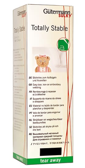 Стабилизатор клеевой отрывной для эластичных тканей Gütermann Totally Stable, черный