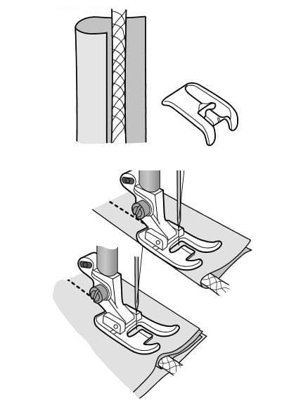 Лапка для вшивания шнура - №1